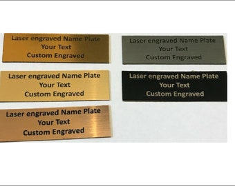 LASER Engraved FLEXI Name Plate Various sizes Trophy award plaque name textplate