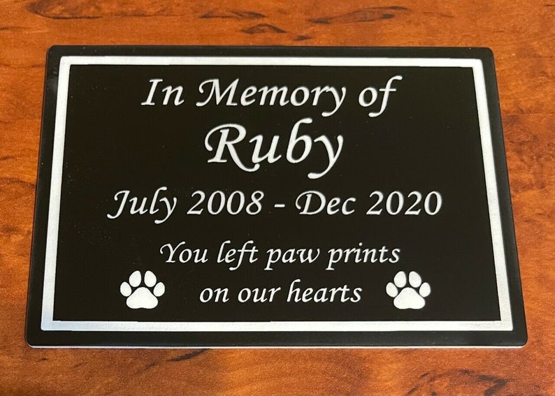 Personalised Pet Memorial Plaque Durable Outdoor Name Plate Etsy