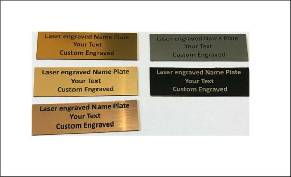 Engraved brass presentation plaque plate trophy black text 0.5mm indoor use 