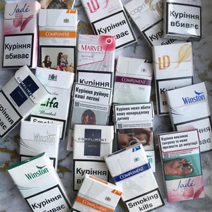Empty Cigarette Packs Ukraine X20 New/Old Design Slims Only Women Brands Jade Marvel Compliment Winston LD Lifa Capri