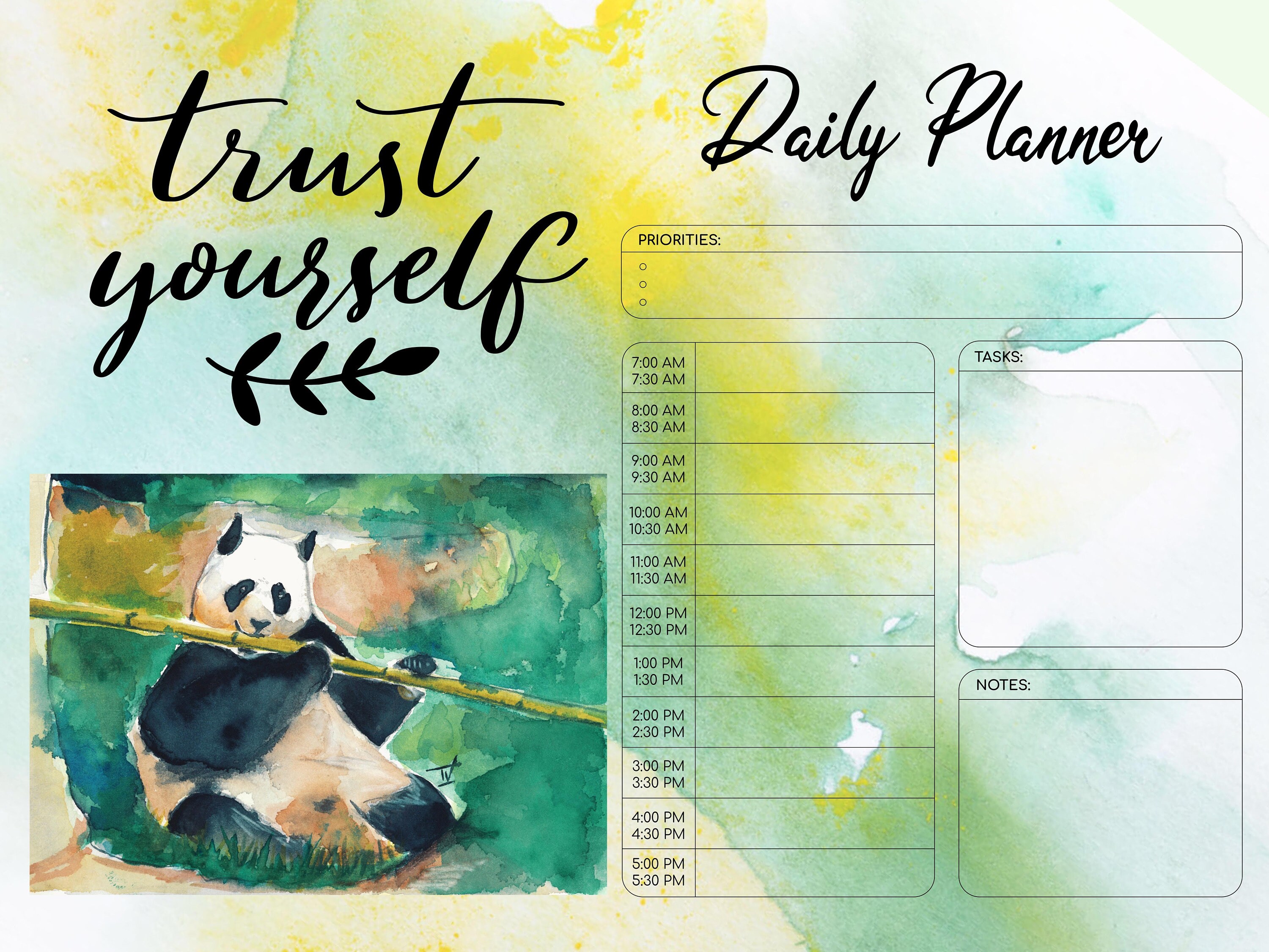 Panda Journal Planner Organizer Weekly Planner Monthly | Etsy