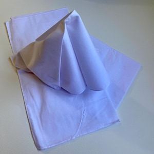 White men&#39;s handkerchiefs, large embroidery handkerchiefs, 4 in a set, 100% cotton handkerchiefs, pre hemmed handkerchiefs, 14 x 14 inches