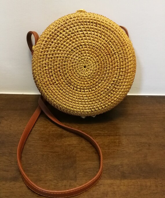 Natural Bag Handmade Straw Bag Round Rattan Bag Woven Bag | Etsy