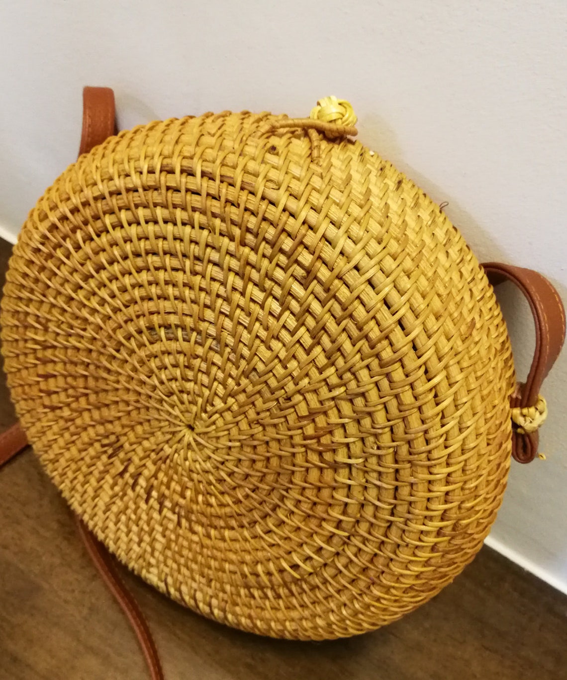 Natural Bag Handmade Straw Bag Round Rattan Bag Woven Bag - Etsy