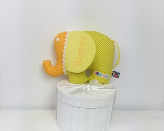 Elefantkissen,Kuscheltier Elefant mit Name,handgemacht,Name eingestickt,kuscheltie,Elefant mit name,elefant aus stoff,geschenk für baby