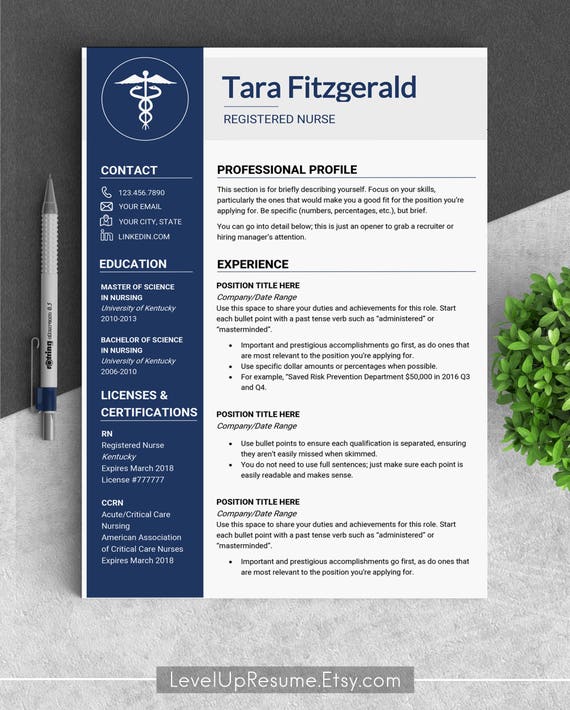 Medical Resume Template Cv Template Medical Cv Doctor Cv Etsy