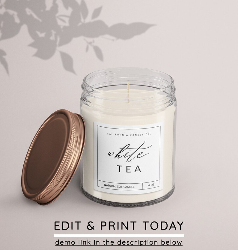 Custom CANDLE labels template 2x2 3x3 4x4 Packaging labels for | Etsy