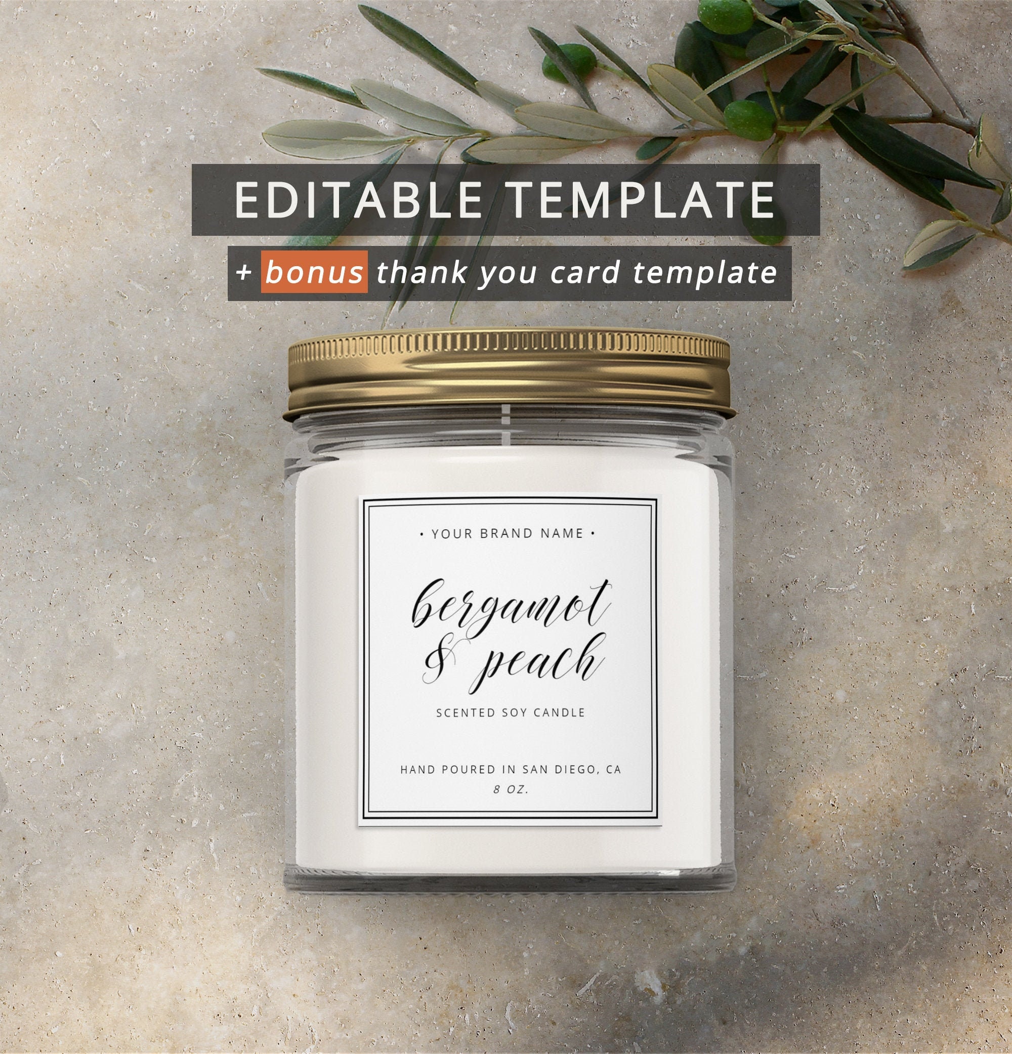 Candle Label Template