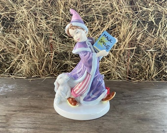 Royal Doulton “Peek A Boo” Childhood Memories Figurine Magician with Bunny Rabbits