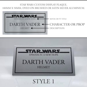 Buy 3 get 1 free, 27 styles to choose from Star Wars Custom Display Plaque, Helmet, Lightsaber, Blaster, Prop, Model Aluminium