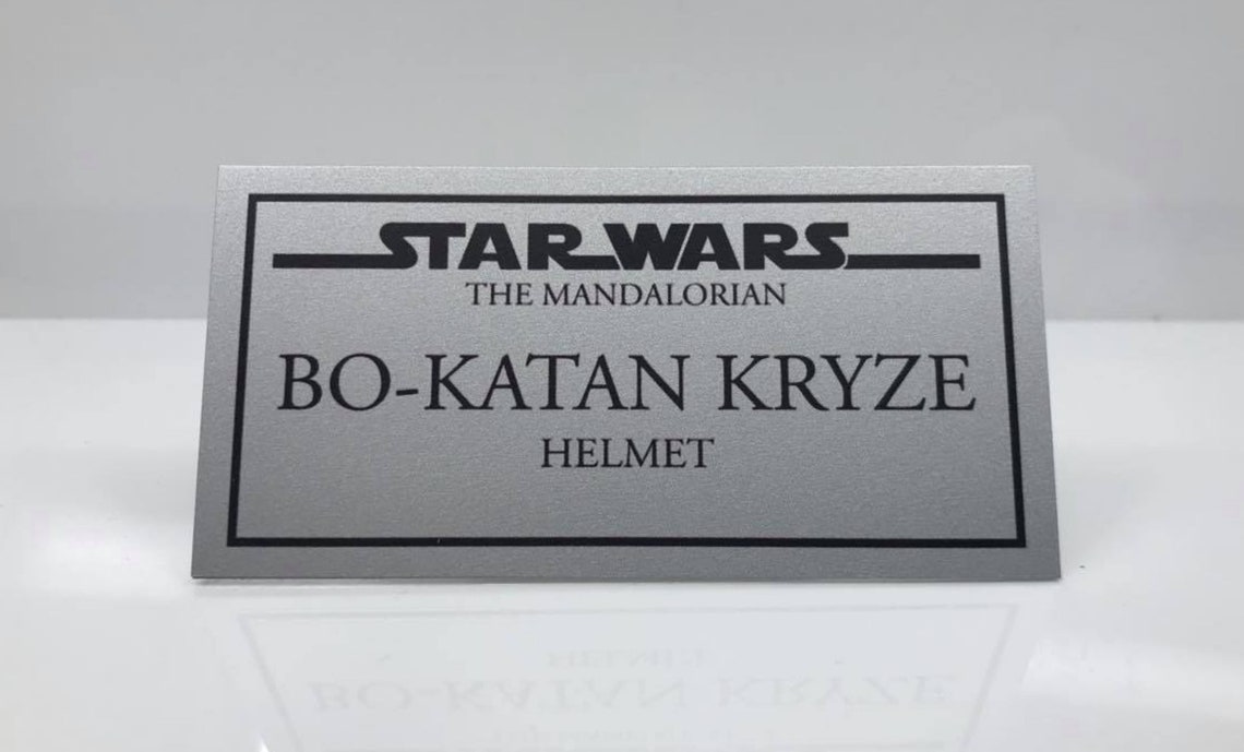 Star Wars Helmet Display Plaques The Mandalorian Aluminium Etsy