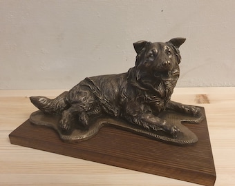 BORDER COLLIE- unique dog sculpture