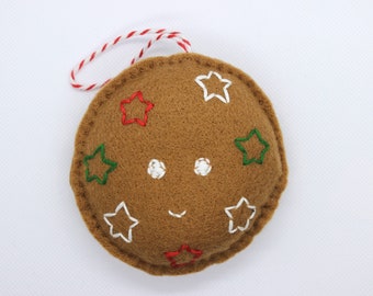 Handmade felt christmas cookie, christmas decoration, ornament, handcraft decoration, christmas ornament, xmas decoration, small gift