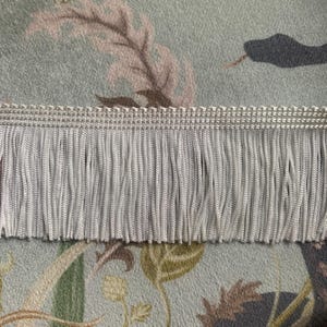 Quality 5cm silky chainette lampshade fringe OFF-WHITE/IVORY 1m f083