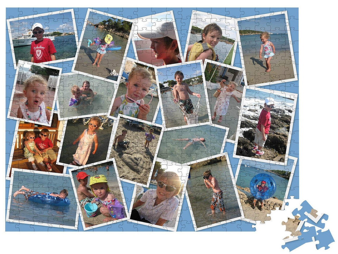 500 or 1000 PIECES Personalised Jigsaw Photo Collage Puzzle. Etsy UK