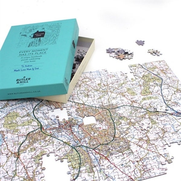 Landranger personalised map jigsaw puzzle centred on your postcode (mainland UK only)