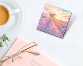 Sunset Note Pad 4"x 4" 52 Pages Kawaii Art Aesthetic Cute Stationery Gift