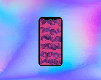 Fushia Circles Digital Wallpaper Download for Phone