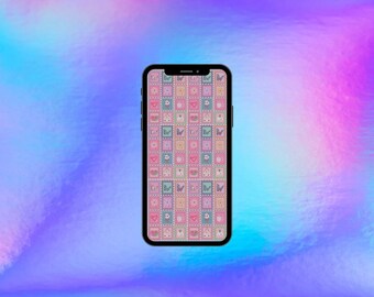 Pinkish Post Stamp Digital Wallpaper Download for Phone