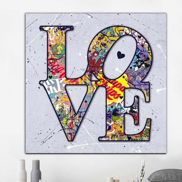 Love Sign Print Love Wall Print Art Modern Artwork Graffiti Poster Graffiti Art Decor For Living Room Abstract Artwork Love Graffity Print