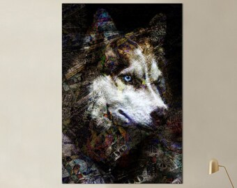 Wolf Canvas Wall Art Black Brown Wolf Print On Canvas Wild Animal Wall Hanging Decor Wolf Creative Decoration Photo Poster for Home