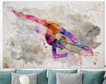 Ritmische Gymnastiek Hoepel Sport Wall Print Ritmische Gymnastiek Wall Art Sport Art Poster Home Decor Nursery Art Girl's Room Decor Wall Art