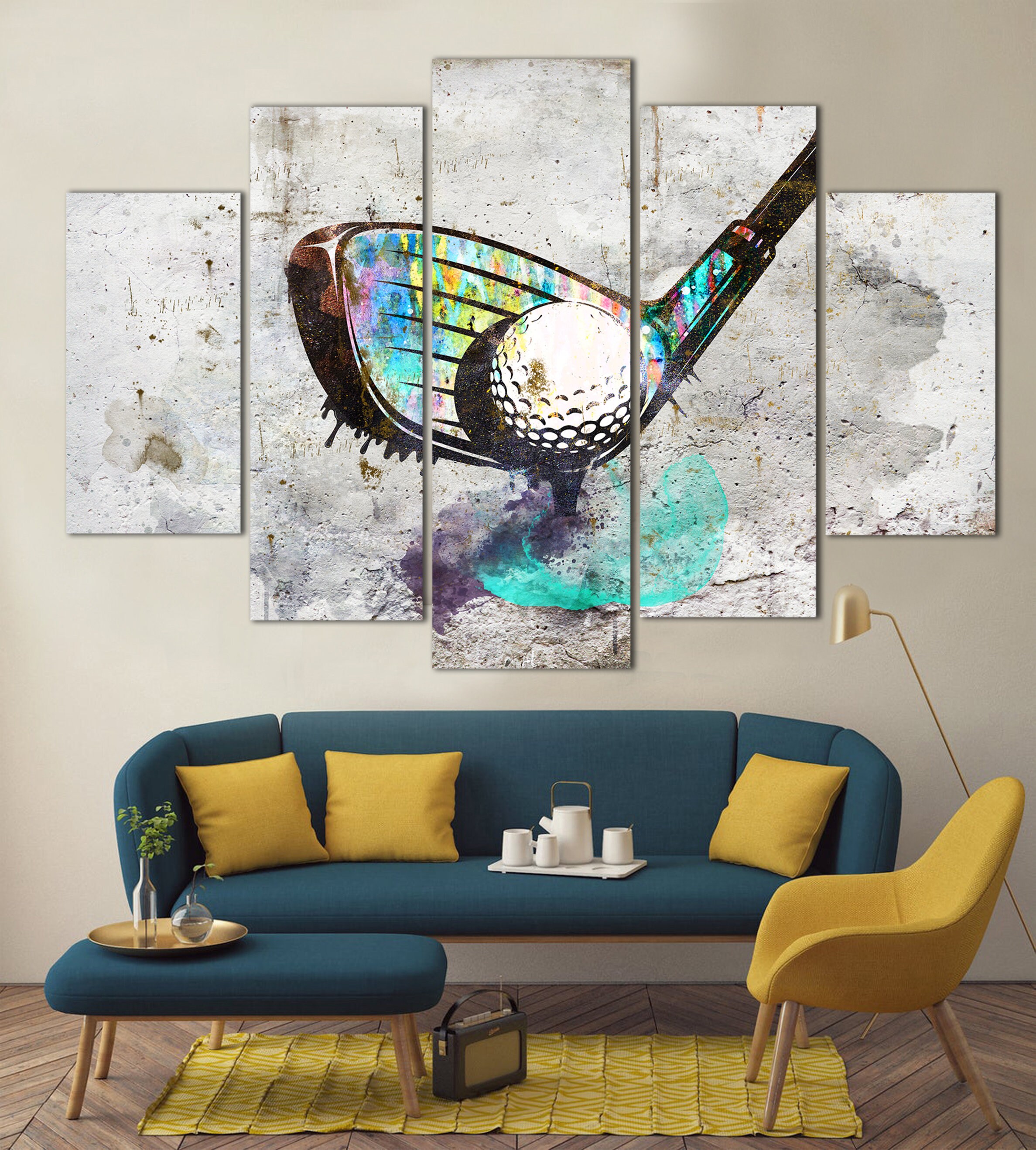 Golf Club Art Print Golf Ball Wall Art Sport Print Sport Print Etsy