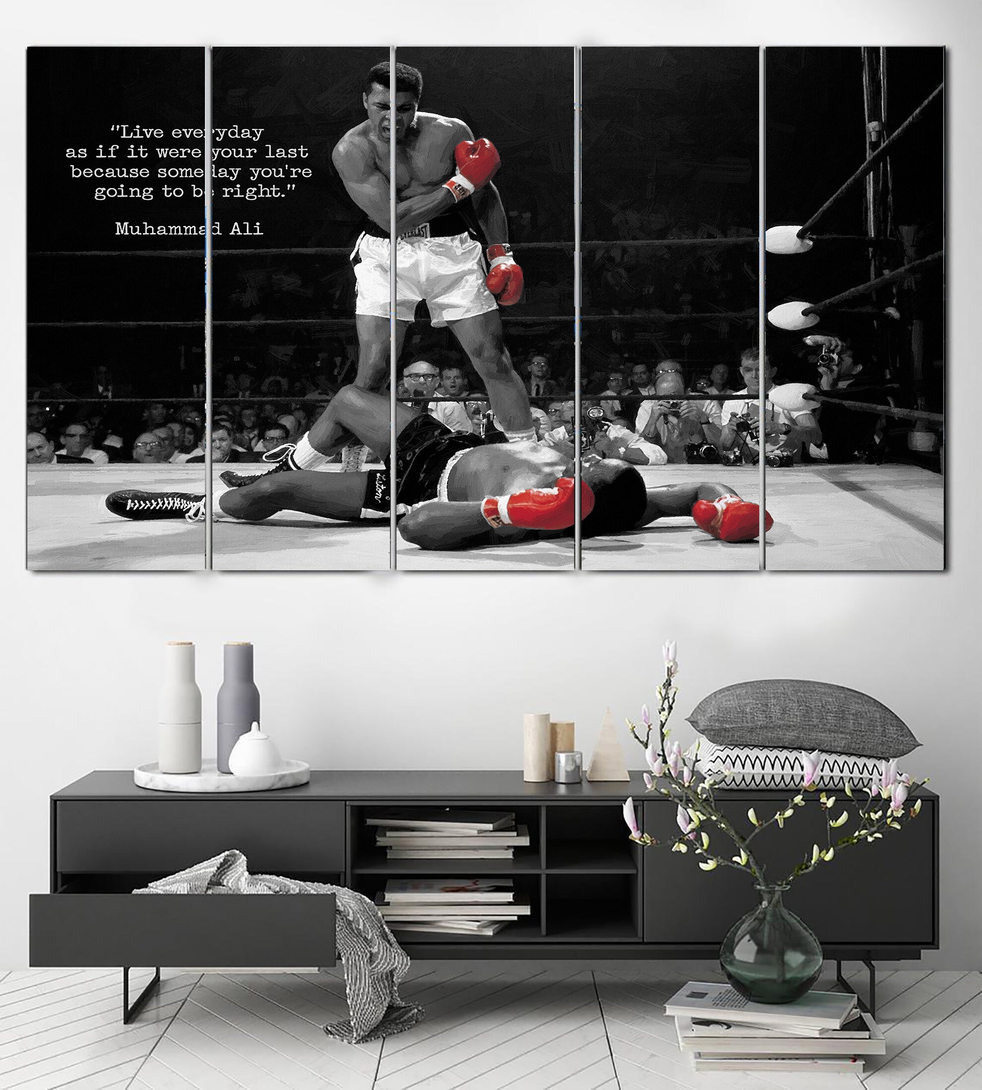 Muhammad Ali Wall Art Canvas Muhammad Ali Motivational Poster | Etsy
