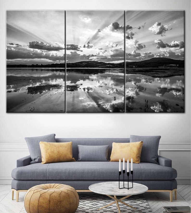 Large Artwork For Wall Black and White Print Artwork Landscape | Etsy