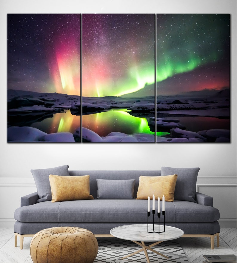 Aurora Borealis Wall Art Aurora Borealis Print Northern Lights Etsy