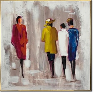 Abstract People Paintings on Canvas Figurative Wall Art Human Colorful Painting Wall Art Customized Painting Aesthetic Room Decor