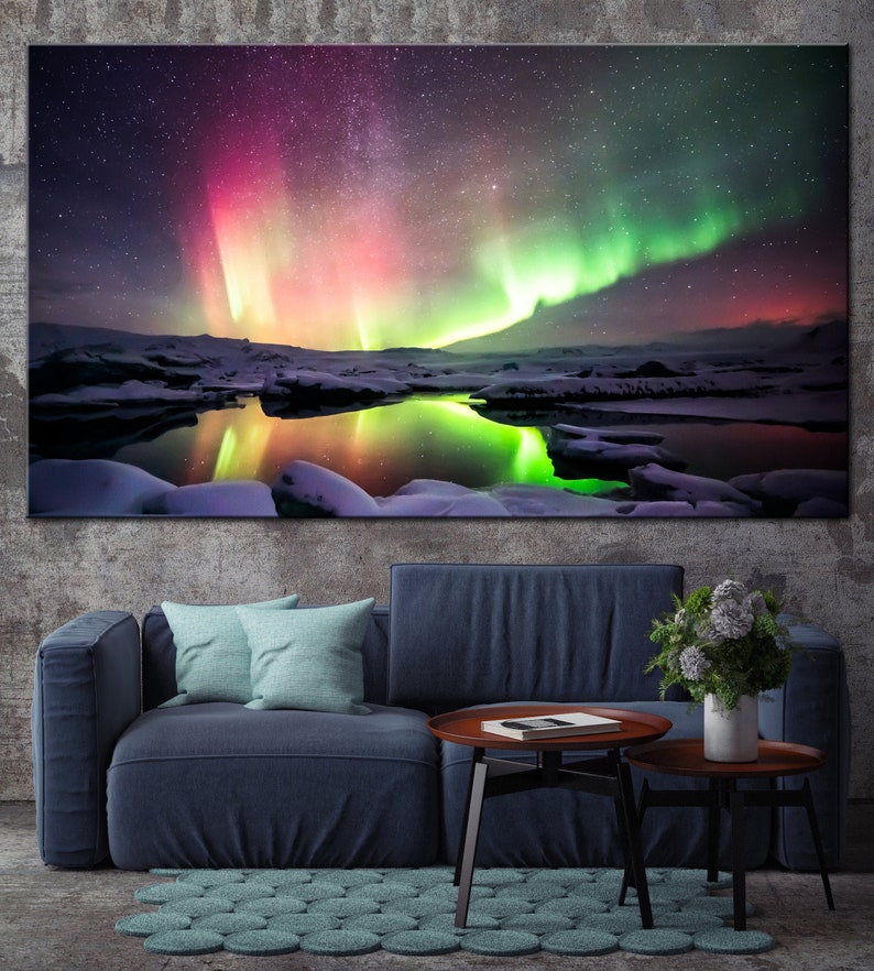 Aurora Borealis Wall Art Aurora Borealis Print Northern Lights Etsy