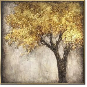 Tree Painting Original Abstract Fine Art Extra Large Paintings On Canvas Gold Nature Art Modern Painting Wall Art for Home