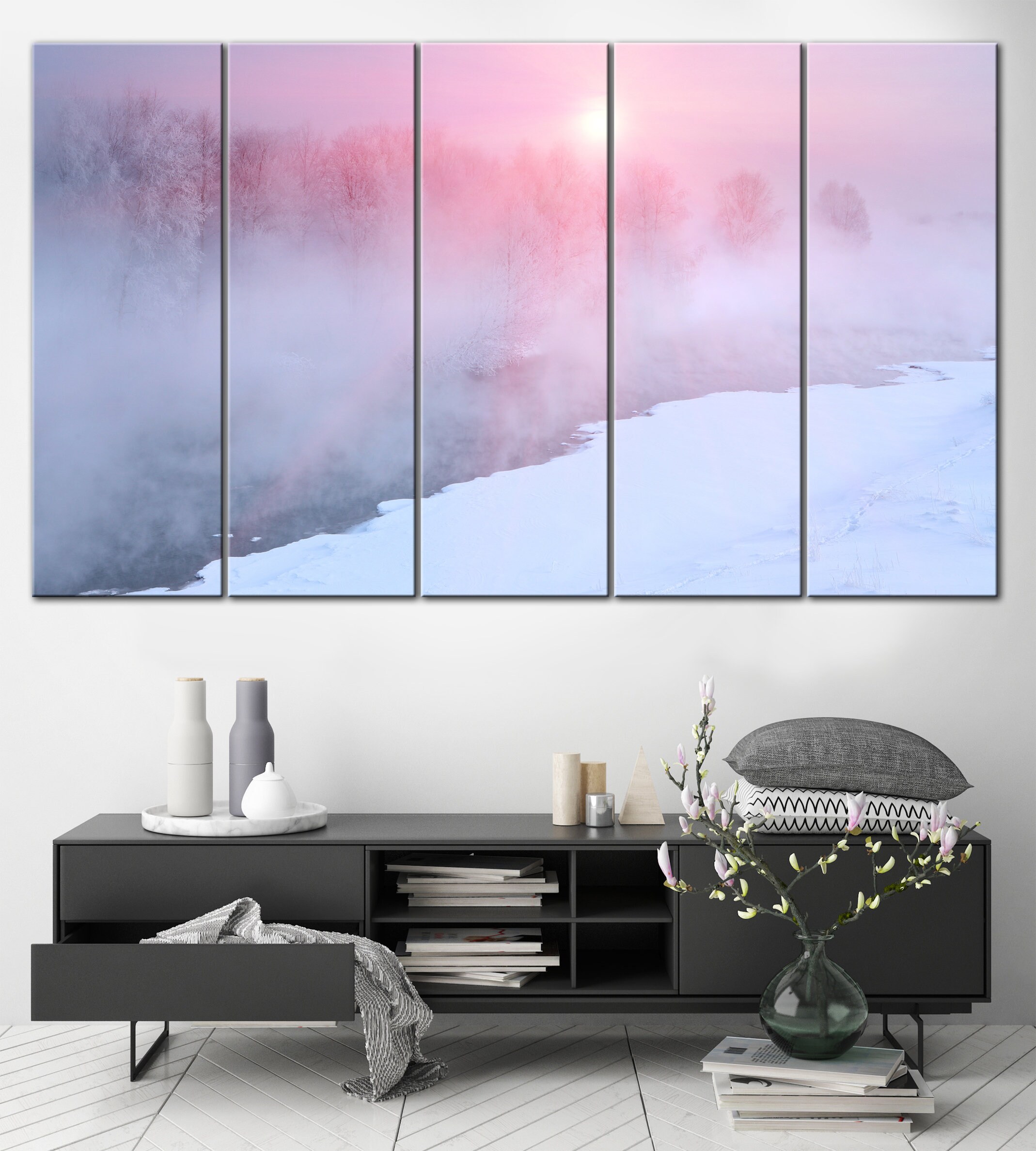 Winter Wall Art Canvas Print Wall Art Multi Winter Print Etsy