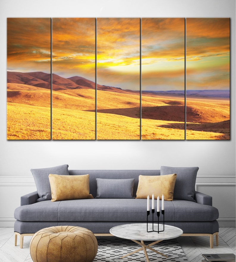 Desert Wall Art Desert Print Sunset Large Print Landscape Etsy