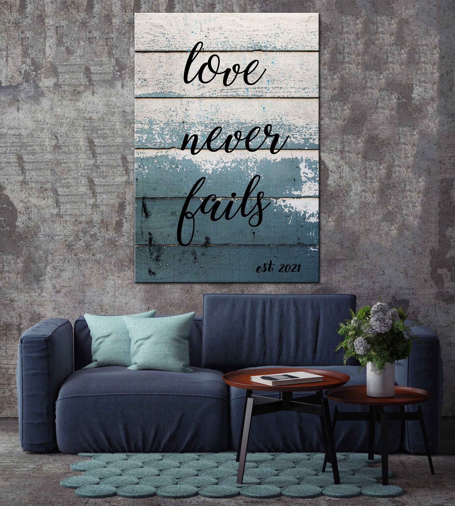 Love Never Fails Sign Canvas Wall Art Corinthians 138 Bible Etsy UK