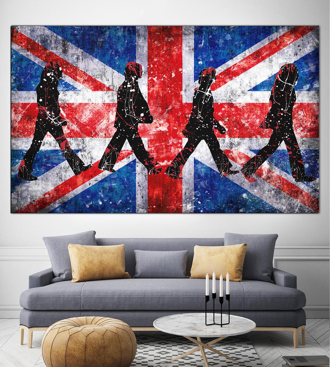 Famous British Rock Group Poster Print British Flag Wall Art Etsy