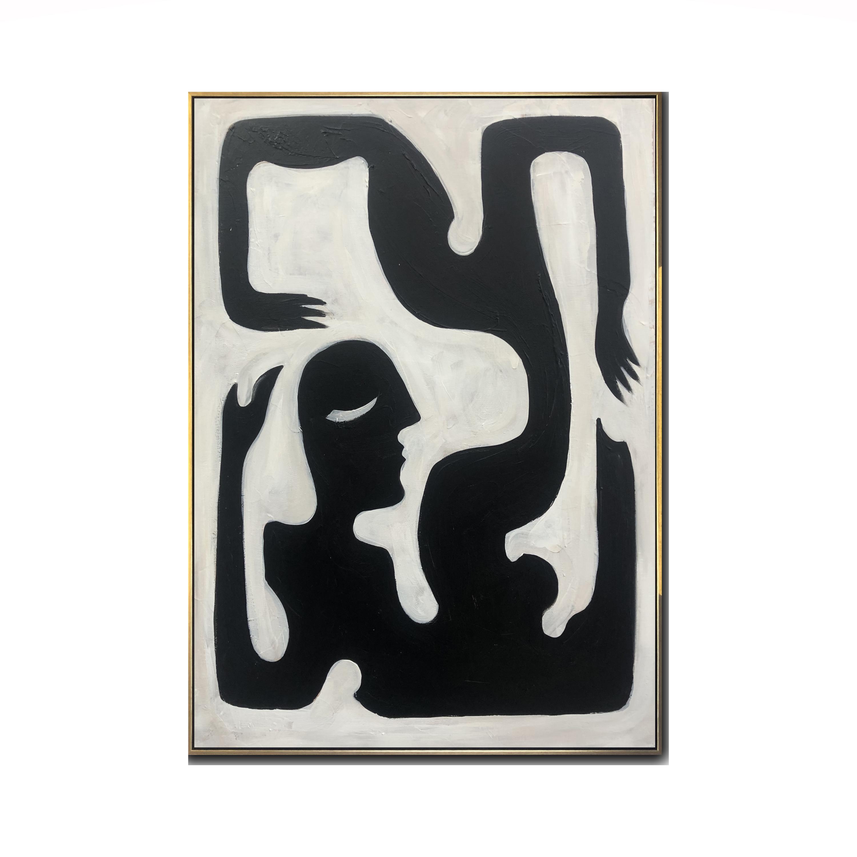 Minimalist Black and White Minimalist Silhouette Painting