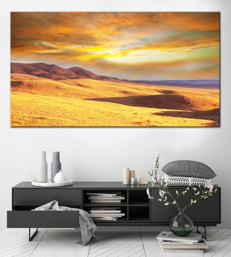 Desert Wall Art Desert Print Sunset Large Print Landscape Etsy