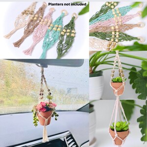 Car mini hanging planters | mini hanging planter accessory