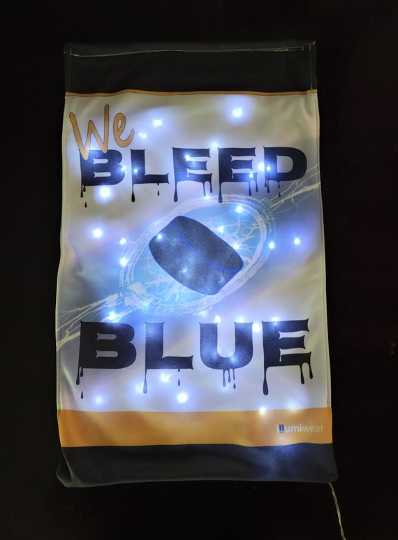 Solar Powered LED St Louis Blues Fans Bleed Blue Garden Flag 