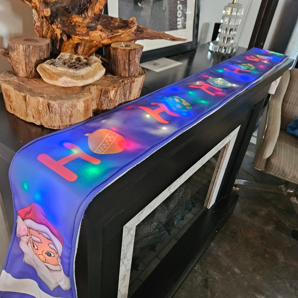 Ho Ho Ho Rechargeable LED Mantel Scarf