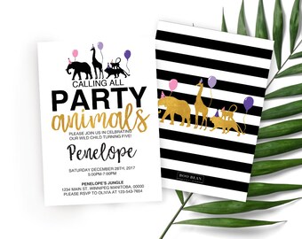calling all party animals birthday invitation zoo birthday etsy
