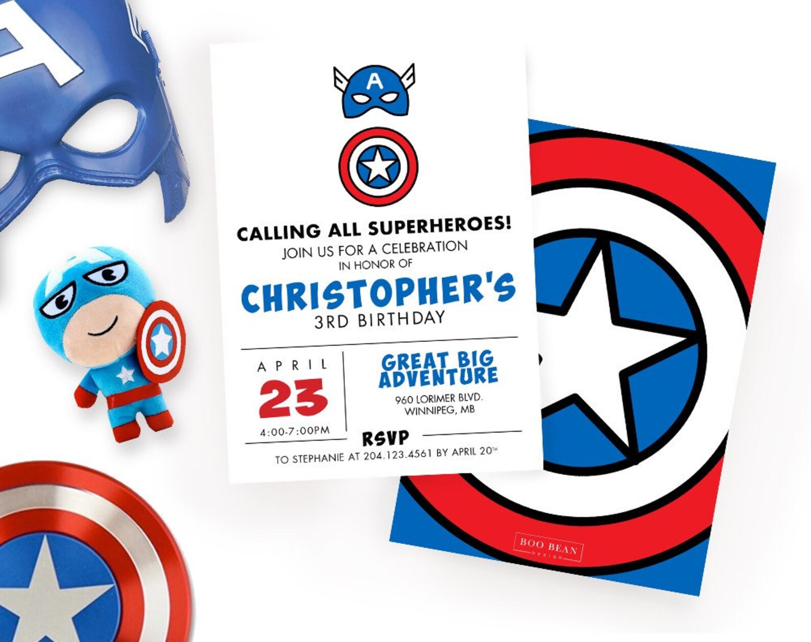 Captain America Birthday Invitation Printable Invitation - Etsy Canada