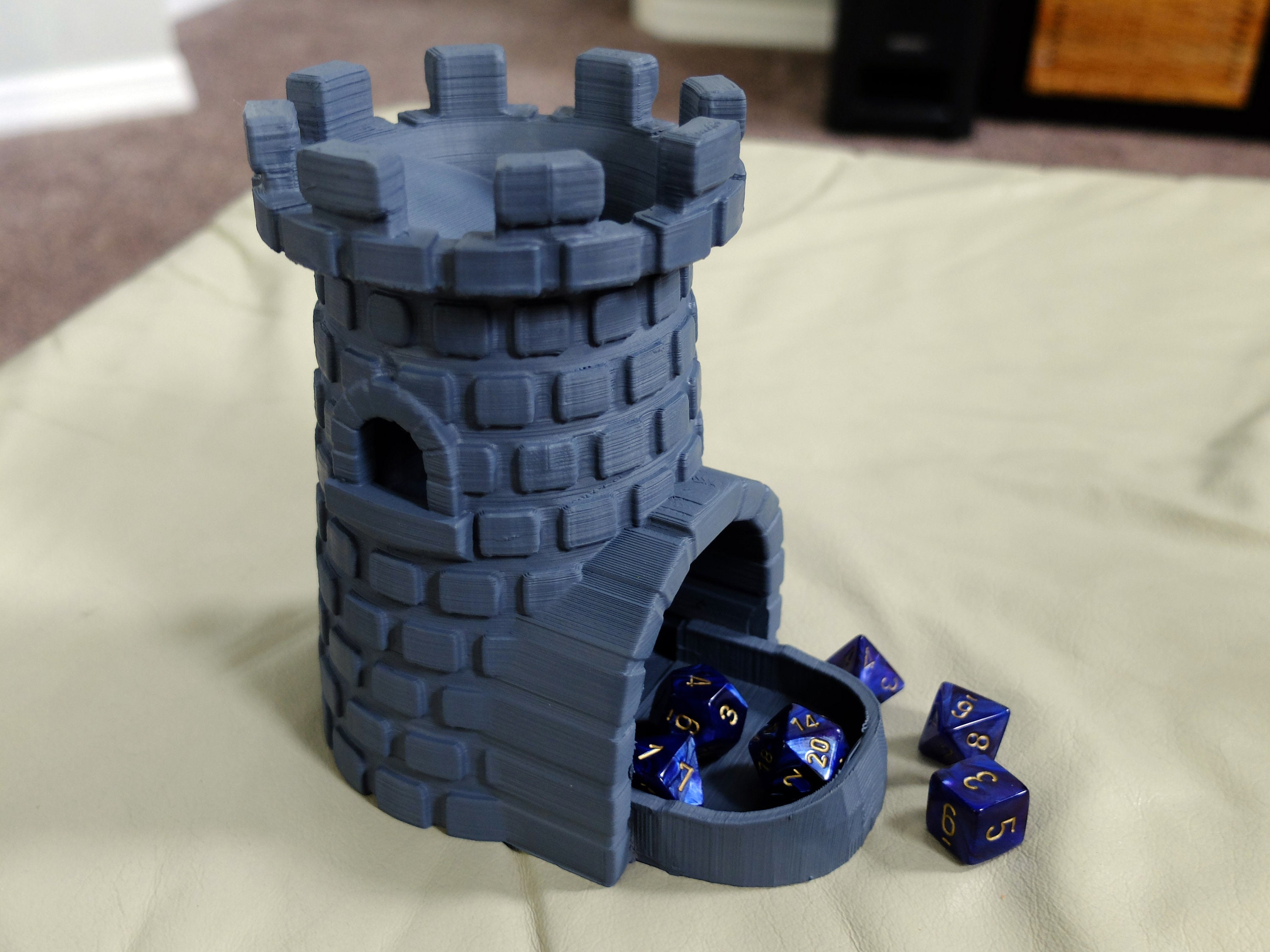 Castle Rook Tower Dice Roller with Tray for DnD Dungeons and Etsy