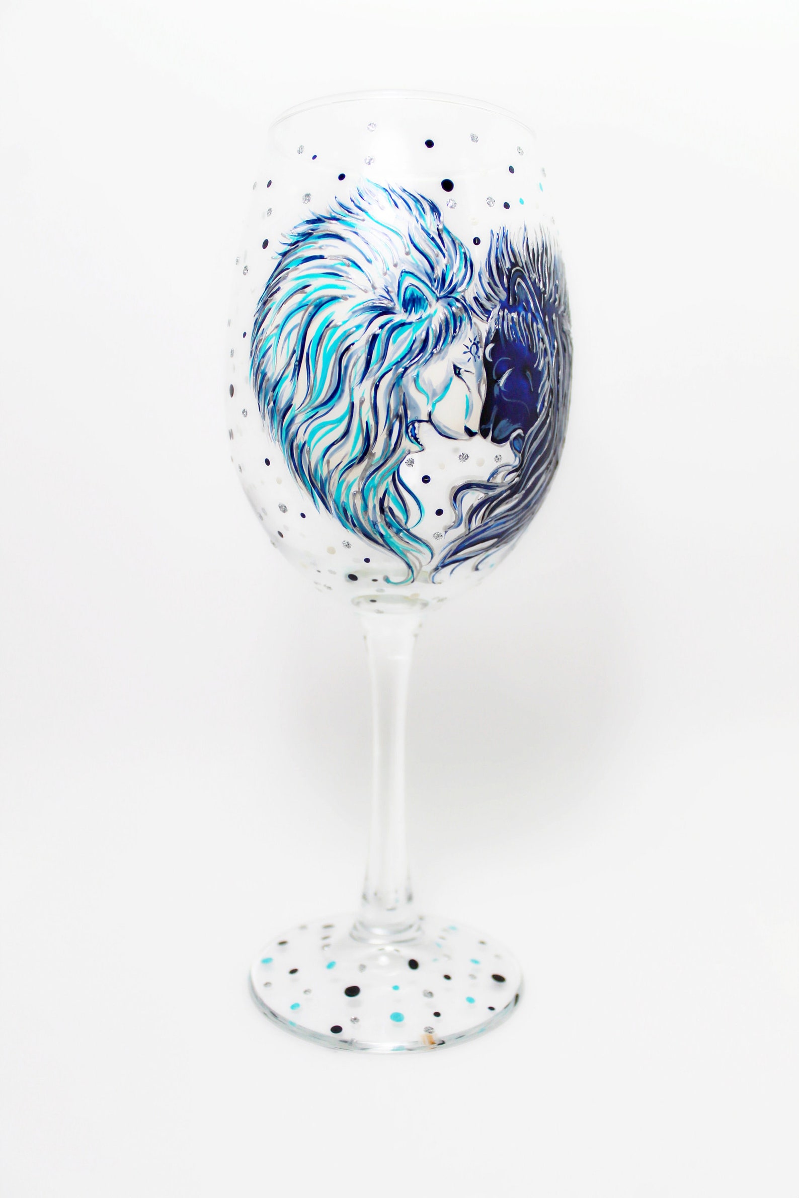 Lion King Stemless Wine Glass Personalized Hand Painted Etsy