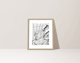 Barbican Wintergarten A4 Druck