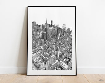 New York Drawing , View from the Empire State Building , A1 Print