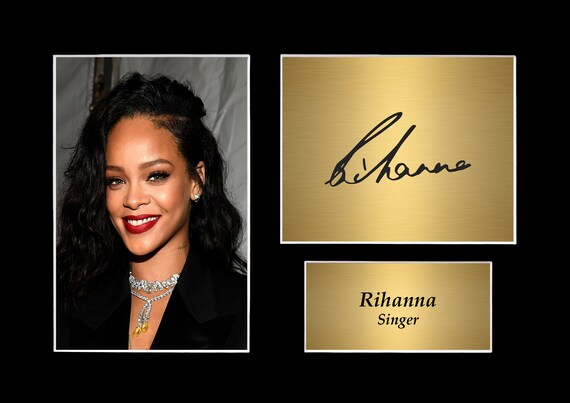 Buy Signed Rihanna Mount Autograph Print A4 Online in India - Etsy