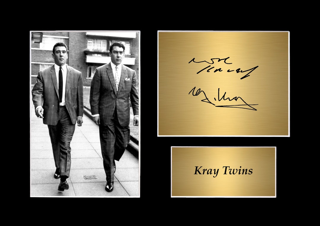 Signed Kray Twins Mount Autograph Print A4 Etsy